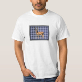 T-Shirt Selvagem de Xadrez Buffalo Azul