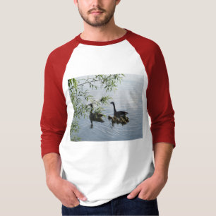 T-shirt selvagem do Raglan dos homens dos gansos