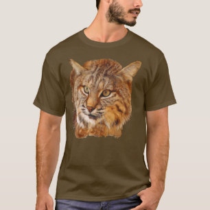 T-shirt selvagens do gato do lince