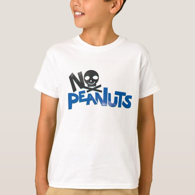 T-shirt Sem amendoins Azul Baseball T (Frente)