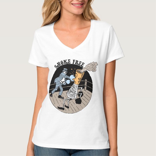 T-shirt Sem fumo. Retrocedendo o bumbum! (Frente)