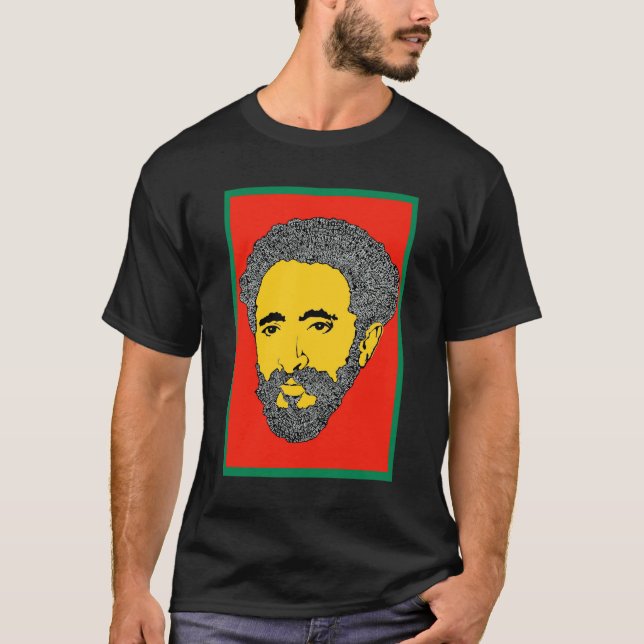 T-shirt sem-palavras de Haile Selassie (Frente)