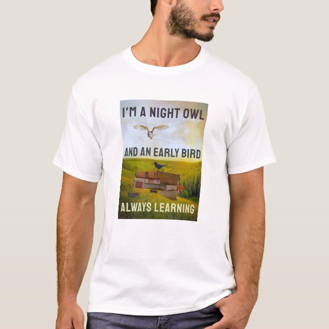 T-Shirt sempre aprendendo (leve) (Frente)