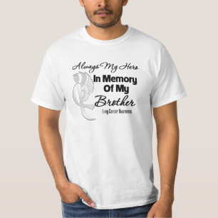 T-shirt Sempre meu herói no irmão da memória - câncer