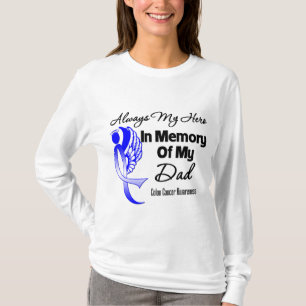 T-shirt Sempre meu herói no pai da memória - cancro do