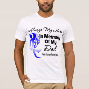 T-shirt Sempre meu herói no pai da memória - cancro do