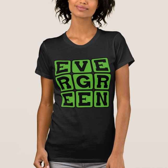 T-shirt Sempre-verde, Folhas o Ano Todo (Frente)