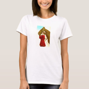 T-shirt Senhora com cavalo