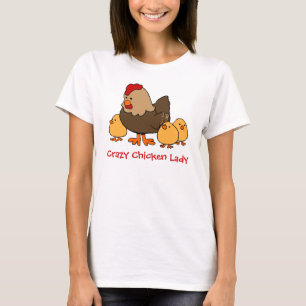 T-shirt Senhora louca da galinha