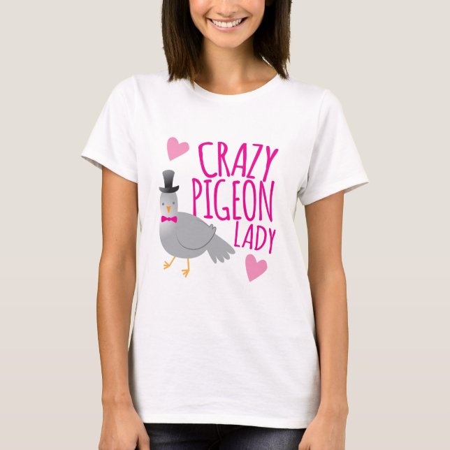 T-shirt senhora louca do pombo (Frente)