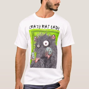 T-SHIRT SENHORA LOUCA ENGRAÇADO RATO DO RATO