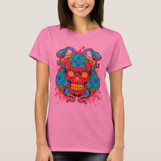 T-shirt Senhoras da "T longo do rei" Capa serpente