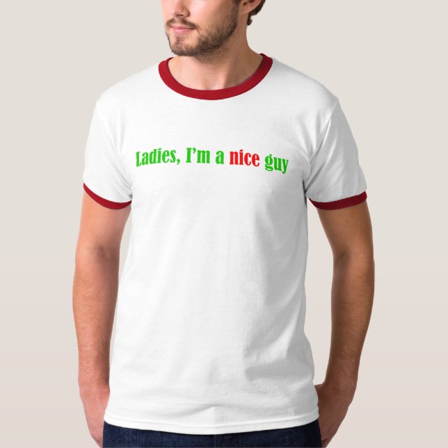 T-shirt Senhoras, eu sou uma cara agradável (Frente)