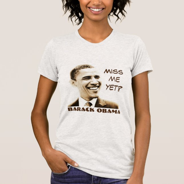 T-shirt "Senhorita Me Ainda?" & "Barack Obama" com gráfico (Frente)
