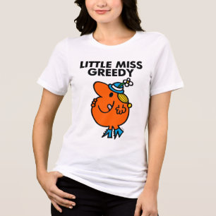 T-shirt Senhorita pequena Ávido Licking Seu Lábios