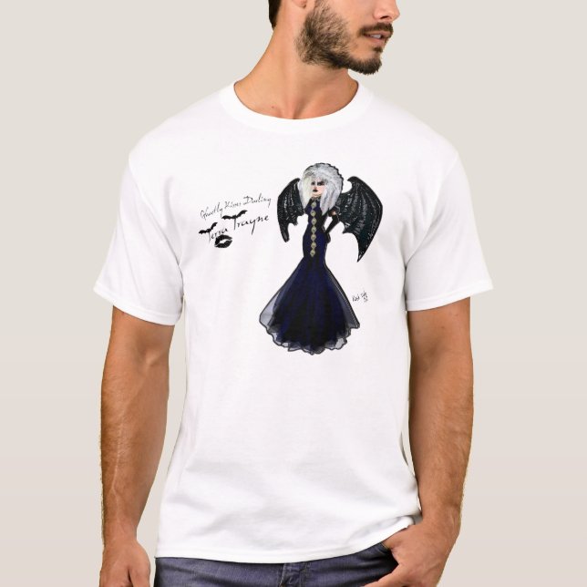 T-shirt Senhorita Terra Trayne:  Rainha de arrasto virtual (Frente)