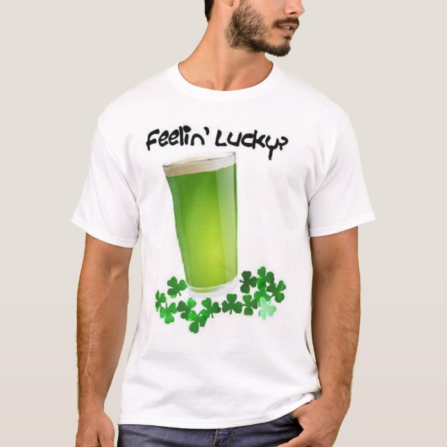 T-shirt sentimento afortunado? (Frente)