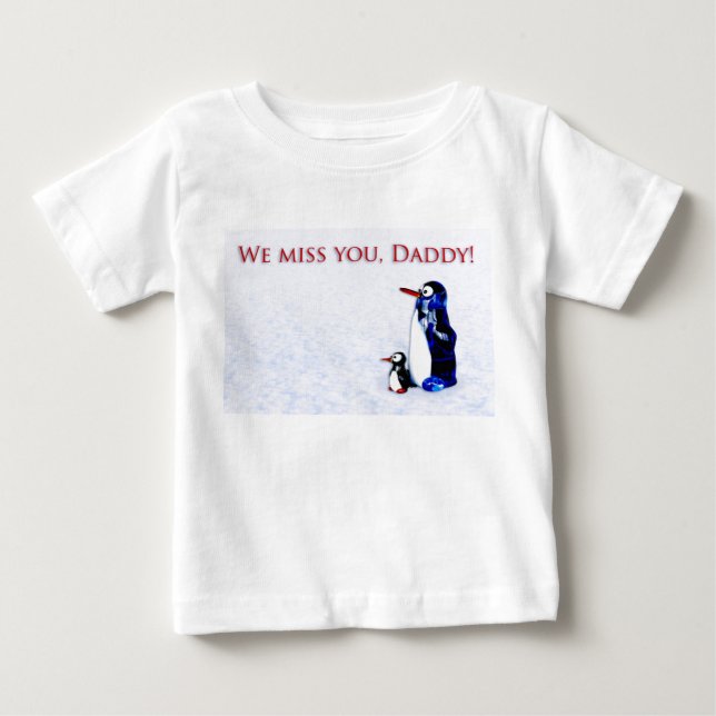 T-shirt Sentimos sua falta, Pai (Frente)