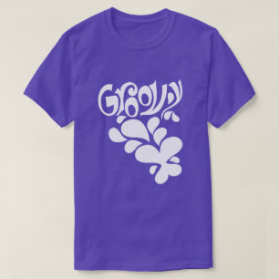 T-shirt Sentindo a silhueta de vegetação da borboleta Gr