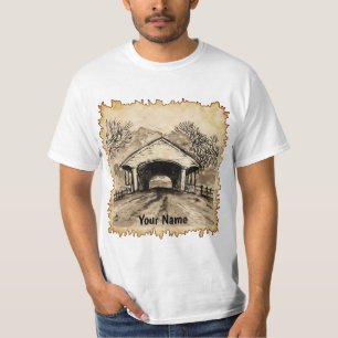t-shirt Sepia Covered Bridge