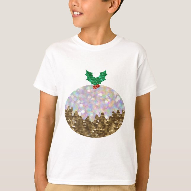 T-shirt sequestro de pudins de natal (Frente)