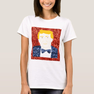 T-shirt sequin donald trump