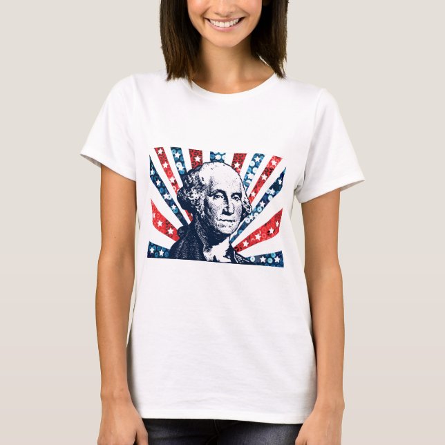 T-shirt sequin george washington (Frente)