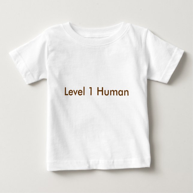 T-shirt Ser humano do nível 1 (Frente)