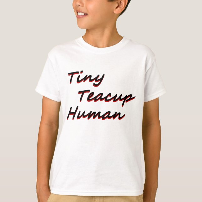 T-shirt Ser humano minúsculo do teacup (Frente)