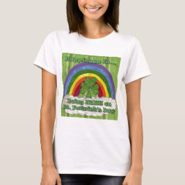 T-shirt Ser Irlandês no Dia de São Patrício