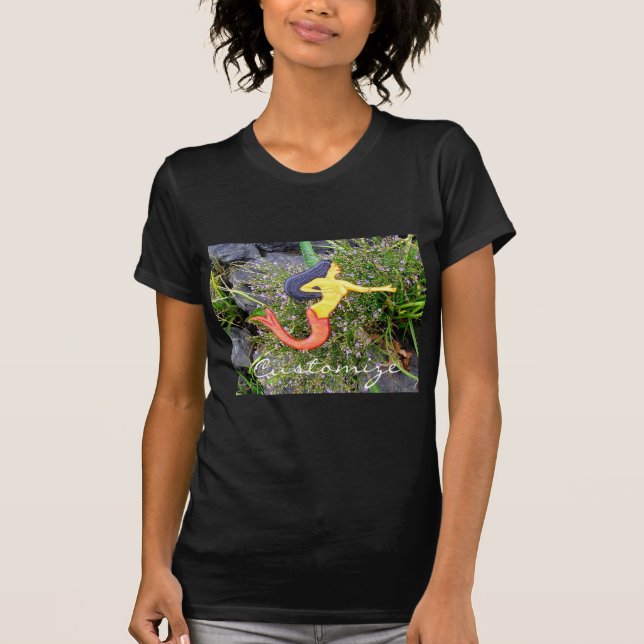 T-shirt sereia de cauda vermelha (Frente)