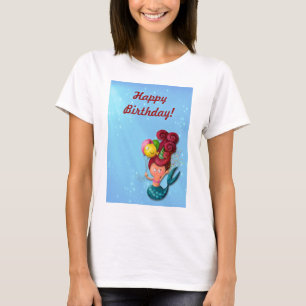 T-shirt Sereia do feliz aniversario