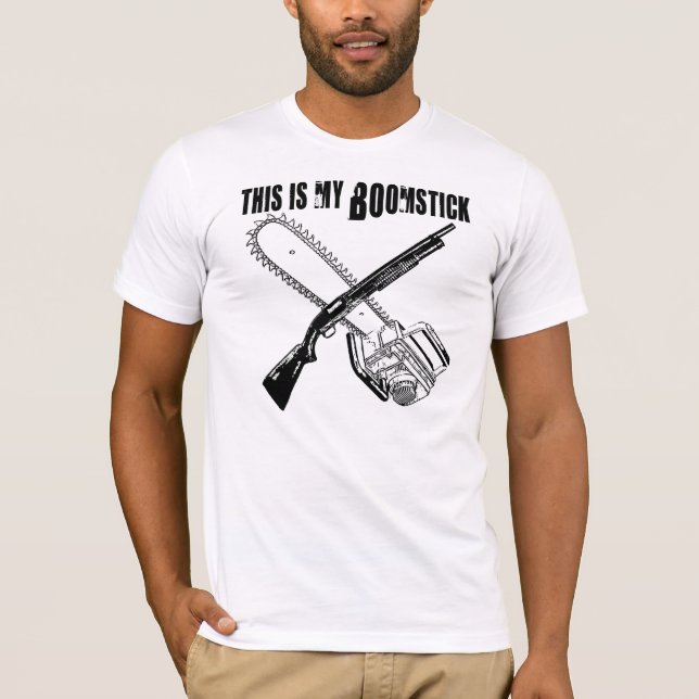 T-shirt Serra de cadeia e Boomstick (Frente)