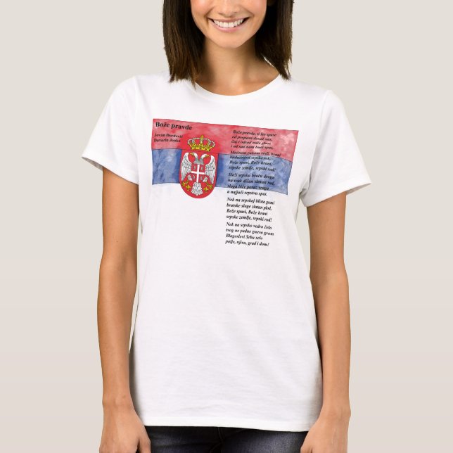 T-shirt Sérvia - Bože pravde (Frente)