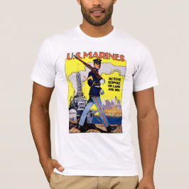T-shirt Serviço ativo na terra e no mar