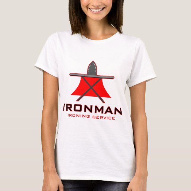 T-shirt Serviço passando de Ironman (Frente)