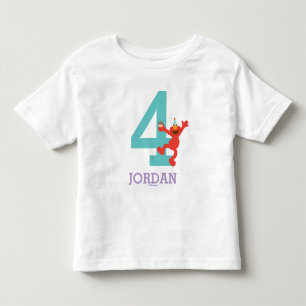 T-shirt Sesame Street   Elmo - Confetes de 4º Aniversário