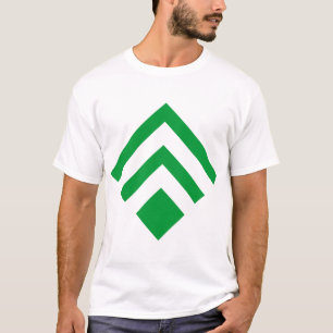 T-shirt Seta geométrica 02 - verde de grama