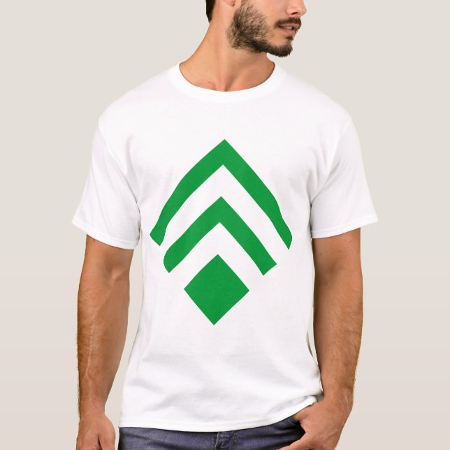 T-shirt Seta Geométrica 02 - Verde-Grama (Frente)