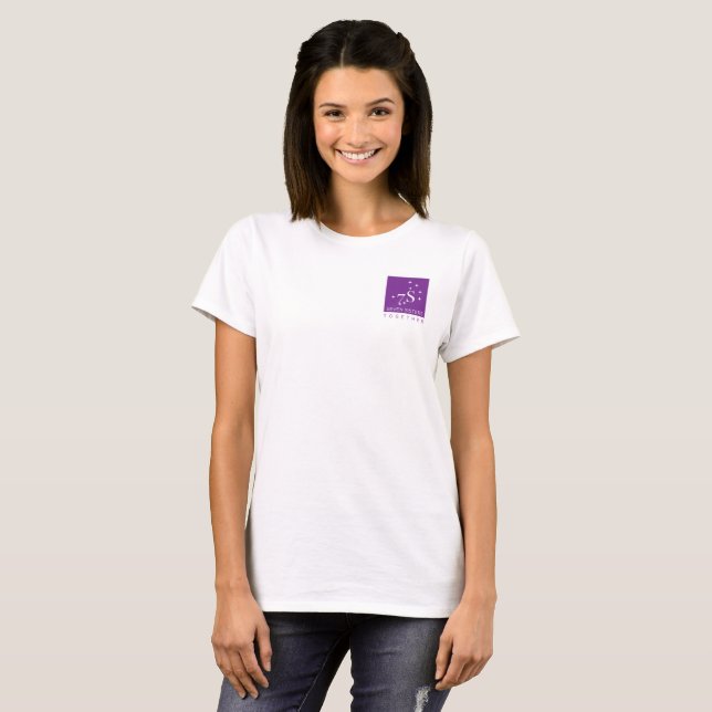 T-shirt Sete das irmãs nomes básicos junto T w/college (Frente Completa)