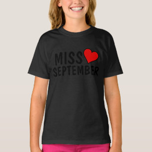 T-shirt SETEMBRO, NAMORADA DE ANIVERSÁRIO T-shirts, SRTA. 