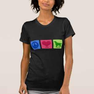 T-shirt Setter de Gordon do amor da paz