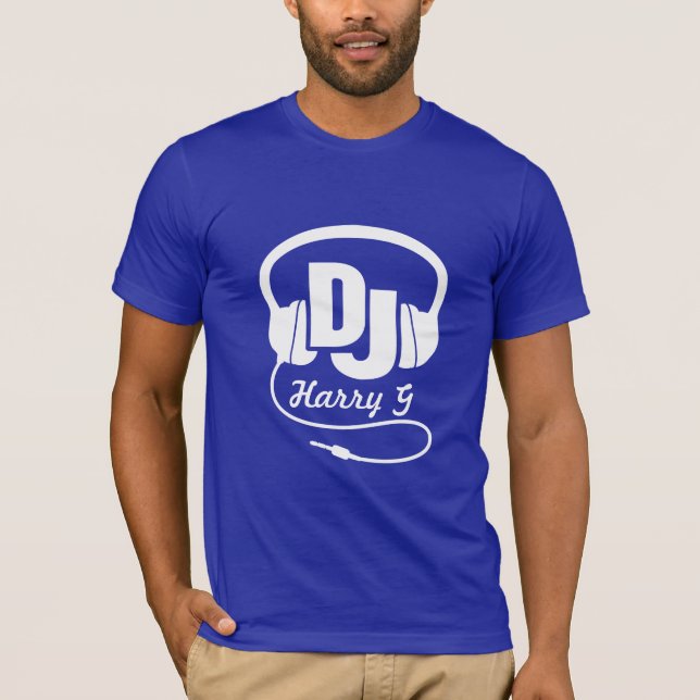 T-shirt Seus fones de ouvido conhecidos do DJ do branco (Frente)