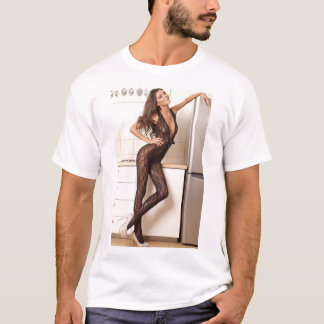T-shirt "sexy" do modelo de forma da menina do