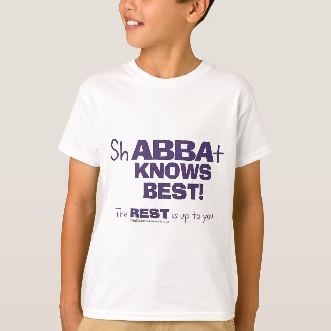 T-shirt ShABBAt Abba conhece melhor (Frente)