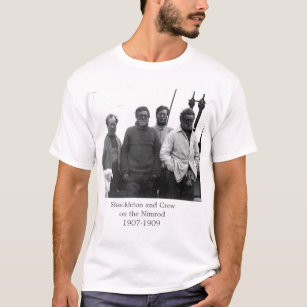 T-shirt Shackleton e grupo na imagem antárctica do Nimrod