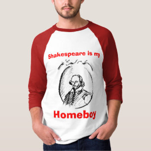 T-shirt Shakespeare é meu ficar em casa