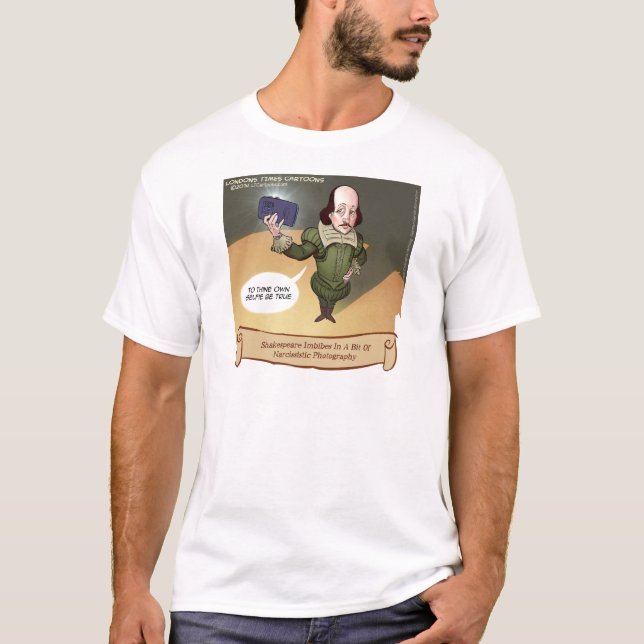 T-shirt Shakespeare Torna Selfie Engraçado (Frente)