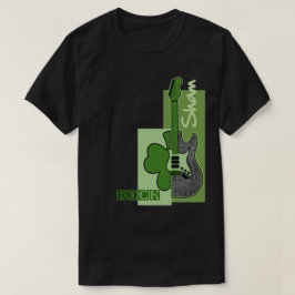 T-shirt Sham Rock. Rua Tema Música.Dia de Patrick