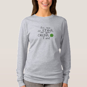 T-shirt Shamrock bebado Humor Verde